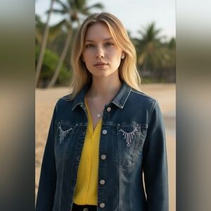 Ami Women's Large Blue Jean Jacket